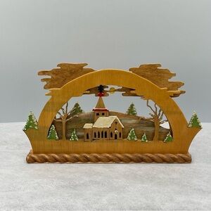 Wooden Holiday Village Scene Decor. Laser cut. Schwibbogen. See all photos.